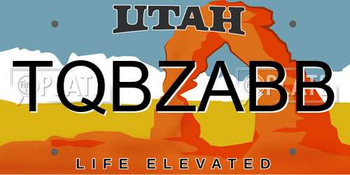 TQBZABB Utah License Plate