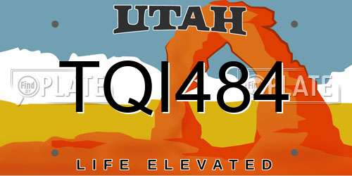 TQI484 Utah License Plate