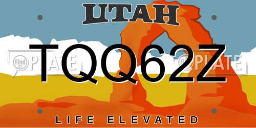 TQQ62Z Utah License Plate