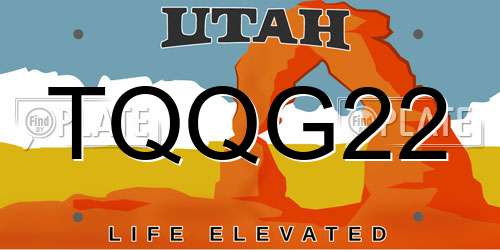 TQQG22 Utah License Plate