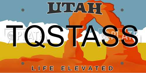 TQSTASS Utah License Plate