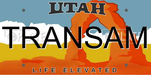 TRANSAM Utah License Plate