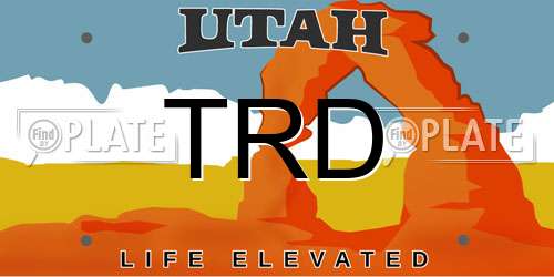 TRD Utah License Plate
