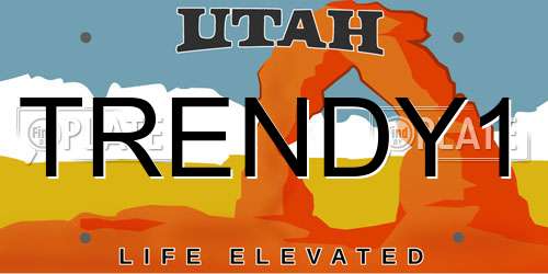 TRENDY1 Utah License Plate