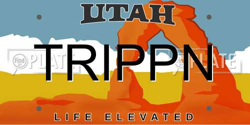 TRIPPN Utah License Plate
