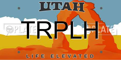 TRPLH Utah License Plate
