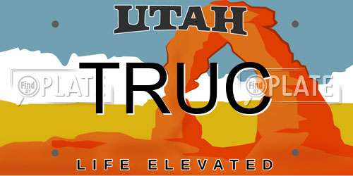 TRUC Utah License Plate