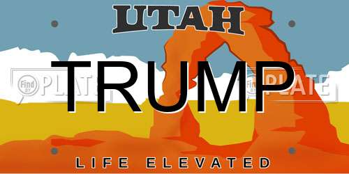 TRUMP Utah License Plate