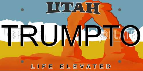 TRUMPTO Utah License Plate