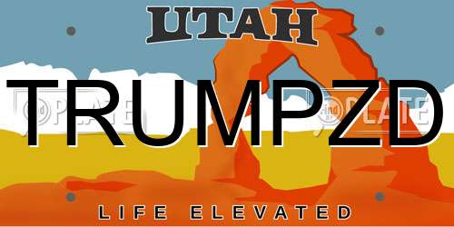 TRUMPZD Utah License Plate