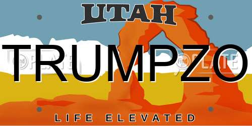 TRUMPZO Utah License Plate