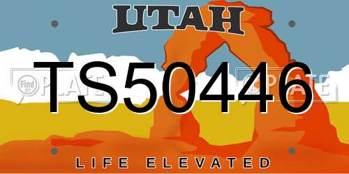 TS50446 Utah License Plate