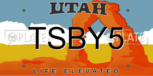 TSBY5 Utah License Plate