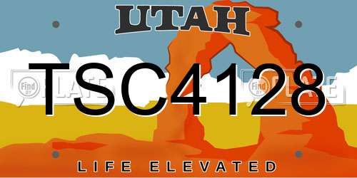 TSC4128 Utah License Plate