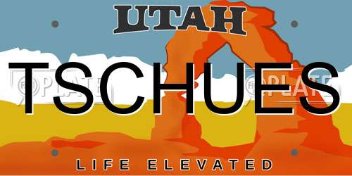 TSCHUES Utah License Plate