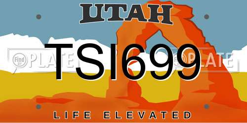 TSI699 Utah License Plate