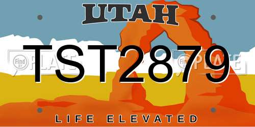 TST2879 Utah License Plate