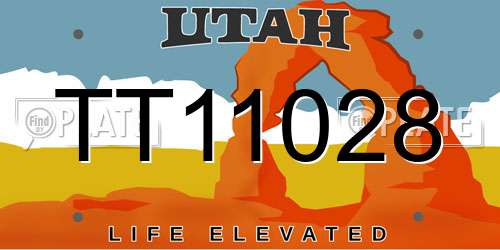 TT11028 Utah License Plate