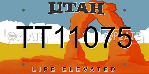 TT11075 Utah License Plate