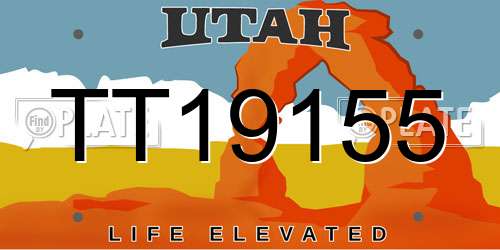 TT19155 Utah License Plate