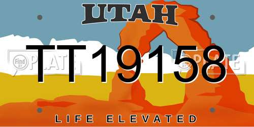 TT19158 Utah License Plate