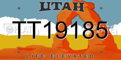 TT19185 Utah License Plate