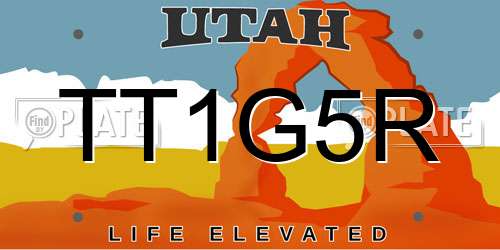 TT1G5R Utah License Plate