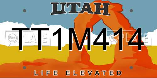 TT1M414 Utah License Plate
