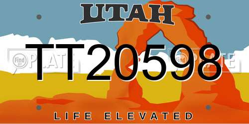 TT20598 Utah License Plate