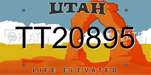 TT20895 Utah License Plate