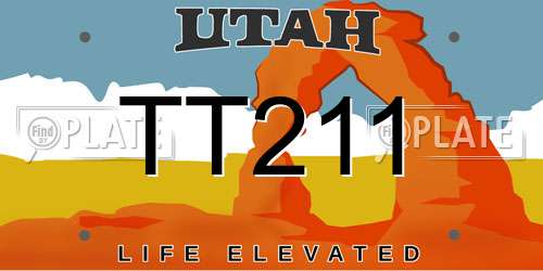 TT211 Utah License Plate