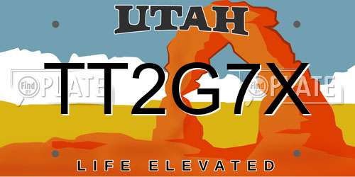 TT2G7X Utah License Plate
