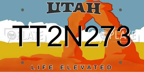 TT2N273 Utah License Plate