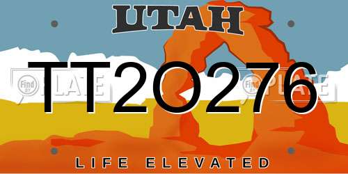 TT2O276 Utah License Plate