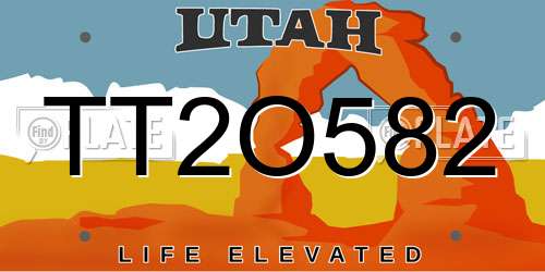 TT2O582 Utah License Plate