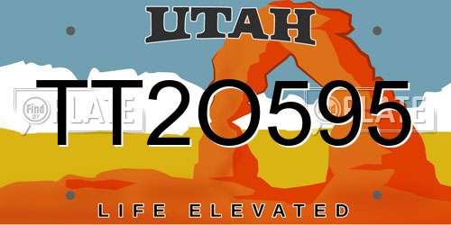 TT2O595 Utah License Plate
