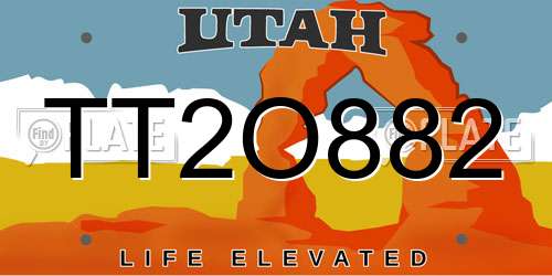 TT2O882 Utah License Plate