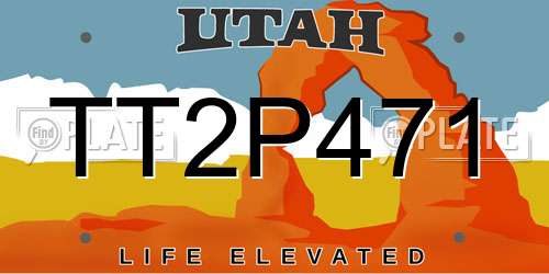 TT2P471 Utah License Plate