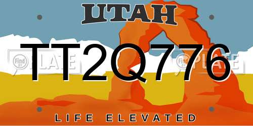 TT2Q776 Utah License Plate