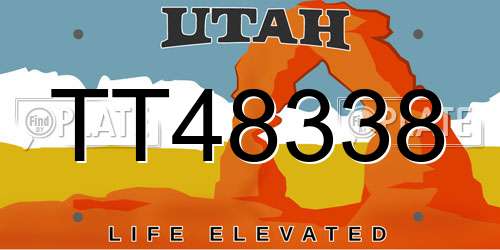 TT48338 Utah License Plate