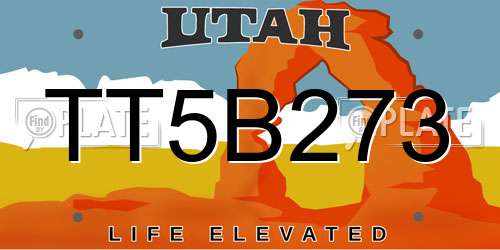 TT5B273 Utah License Plate