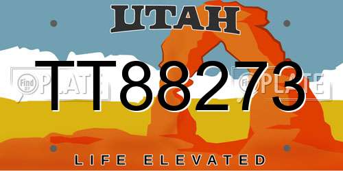 TT88273 Utah License Plate