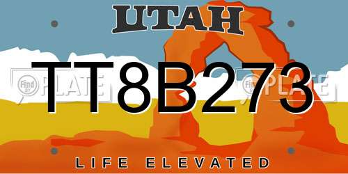 TT8B273 Utah License Plate