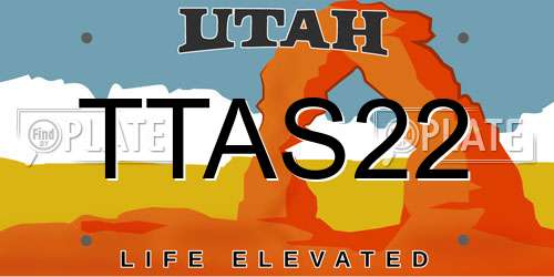 TTAS22 Utah License Plate