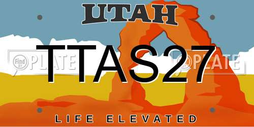TTAS27 Utah License Plate