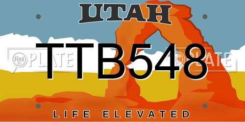 TTB548 Utah License Plate