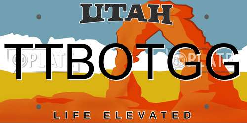TTBOTGG Utah License Plate