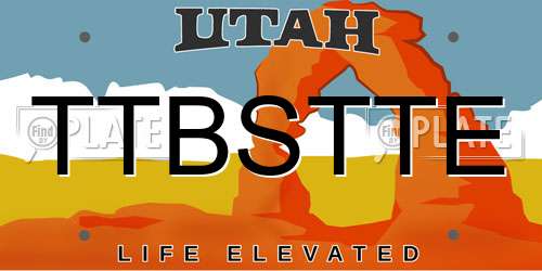TTBSTTE Utah License Plate
