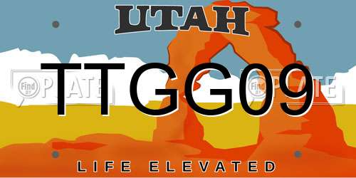 TTGG09 Utah License Plate