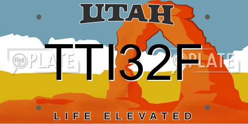 TTI32F Utah License Plate